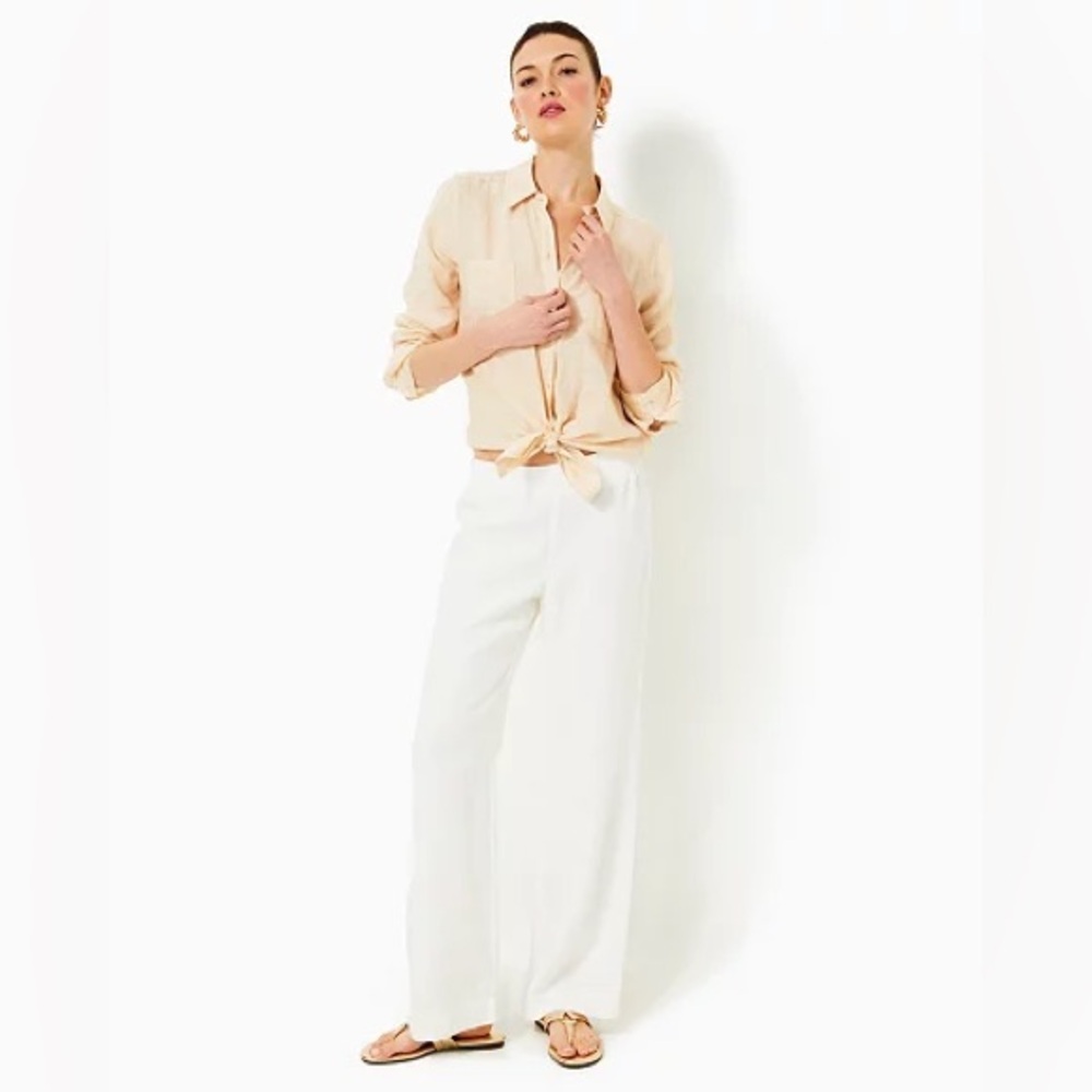 Lilly Pulitzer White Wide Leg Pants